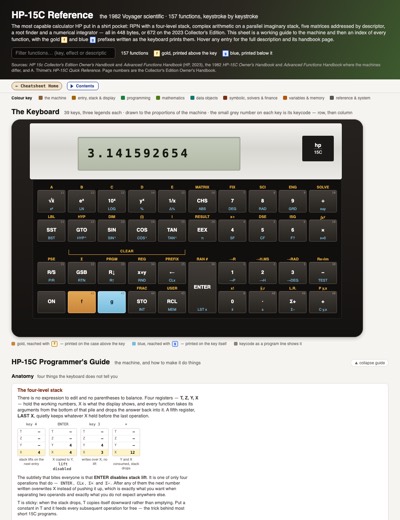 HP-15C cheat sheet