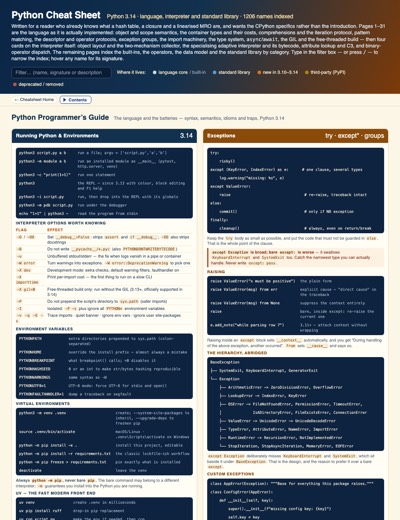 Python cheat sheet