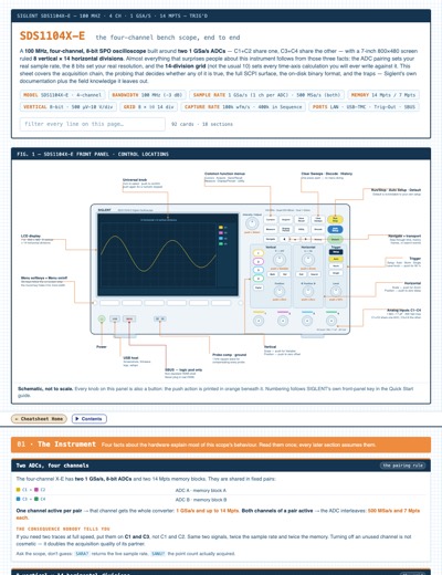 Siglent SDS1104X-E cheat sheet